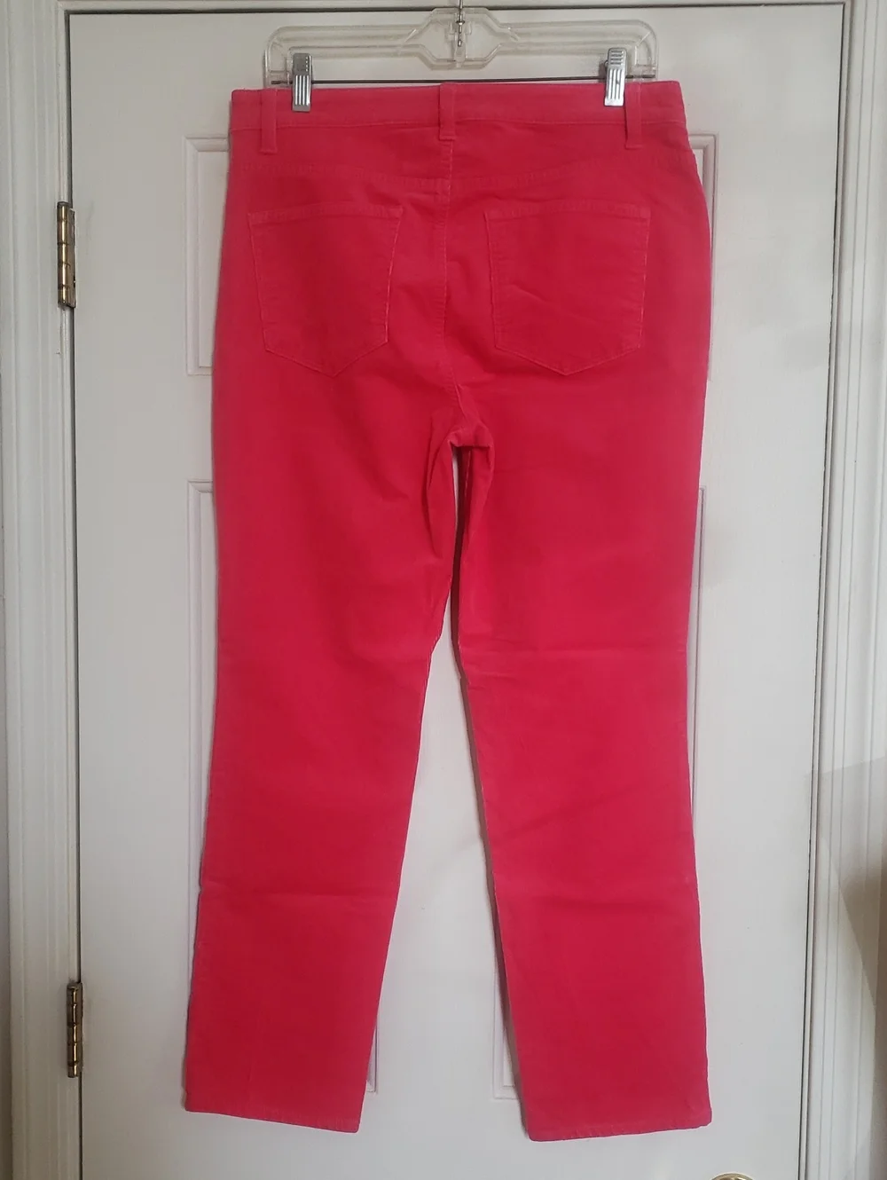 TALBOTS Corduroy Straight Leg Pant Barbie Pink 8P | PETITE - Picture 3 of 14
